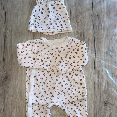 Pyjama et bonnet naissance 53 cm in extenso 